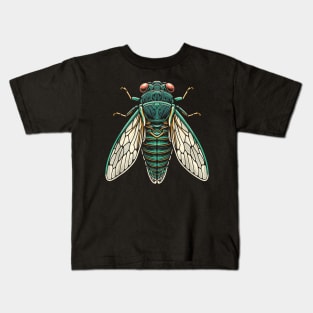 The Great Cicada Comeback Tour 2024 Insect Invasion Kids T-Shirt